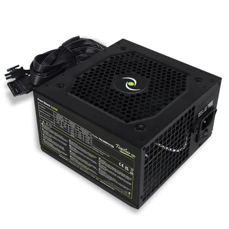 Tecnoware Power Systems Fuente de alimentación ATX 500W para PC - Ventilador silencioso de 12 cm - Conectores 2 x SATA, 1 x 24 Polos, 1 x 12V 4 + 4 Polos, 2 x Molex