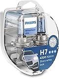 Philips 12972WVUSM WhiteVision - bombilla para faros delanteros de coches - (H7, 55 W, Halógeno, Luces largas y cortas, PX26d, 4200 K, blanco intenso)