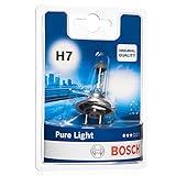 Bosch Incandescente H7 Pure Light Lámpara para faros, 12 V 55 W PX26d, Lámpara x1, Blanco