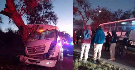 Accidente de Camión de transporte en Villa de Reyes sin lesionados graves