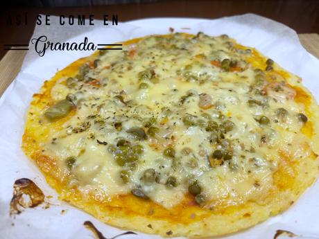 Pizza de patata con menestra