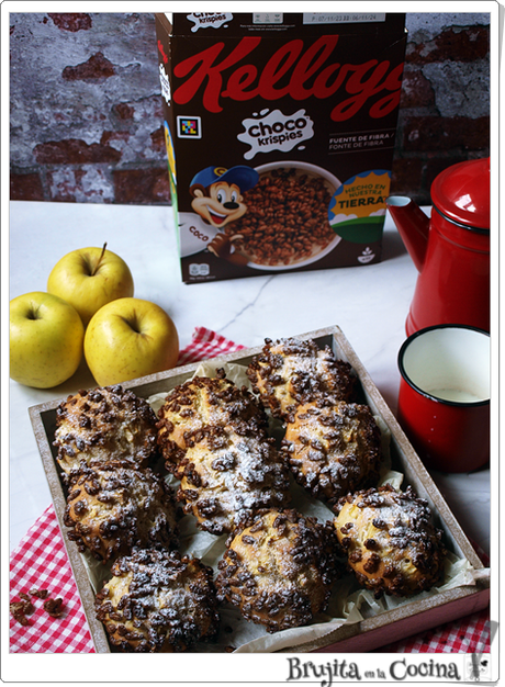 Galletas de manzana y choco krispis