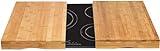 TIENDA EURASIA - Cubre Vitrocerámica, Juego de 2 Tablas de Cortar con Función de Protector de Vitrocerámica, Medidas 56 x 54 x 4 cm