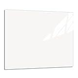 TMK - Placa protectora de vitrocerámica 60 x 52 cm 1 pieza cocina eléctrica universal para inducción protección contra salpicaduras tabla de cortar de vidrio templado como decoración, blanco