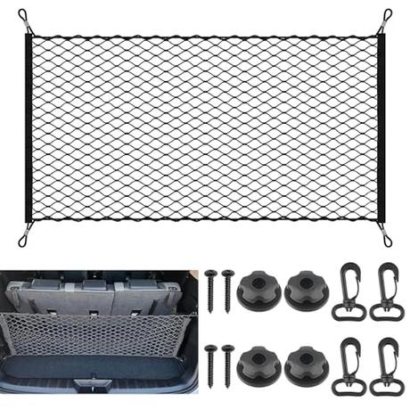Zuroki Red elástica para maletero, 140 x 100 cm, red elástica para organización de vehículos