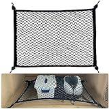 Fousenuk Red Grande para Maletero de Coche, Separadora con 4 Ganchos 80×60cm Puede Extender a 160×120cm Almacenamiento Fija, Para Suv, Van, Carro Automóviles, Universal