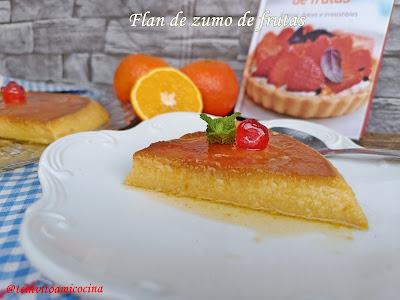 Flan de zumo de frutas