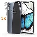 REY - 3X Funda Carcasa Gel Transparente para ALCATEL 5V, Ultra Fina 0,33mm, Silicona TPU de Alta Resistencia y Flexibilidad