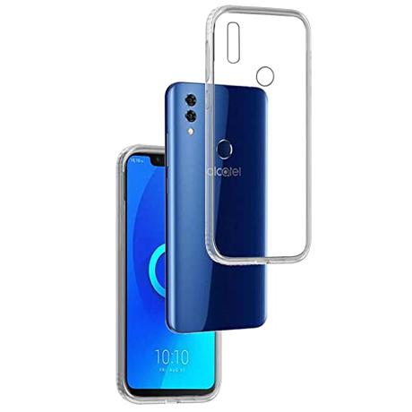 REY - Funda Carcasa Gel Transparente para ALCATEL 5V, Ultra Fina 0,33mm, Silicona TPU de Alta Resistencia y Flexibilidad