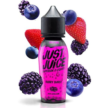 ust Juice Liquido 70/30 Vaper Sin Nicotina - Explosión de Bayas Sabor E Liquid, 50ml Eliquid TBD - Botella de 60ml, Espacio para 10ml de Nicotina