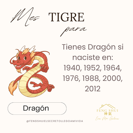 Horóscopo chino mes del Tigre para Dragón, Serpiente, Caballo y Cabra