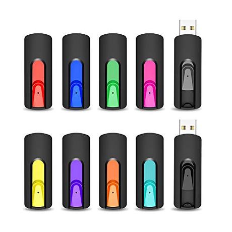 Pendrive 16GB, Vansuny Memorias USB 2.0 Pack 10, Pen Drive 16GB USB 2.0 Memoria Stick Flash Drive [10Unidades, Colores]
