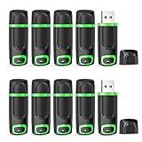 KEXIN 16GB Memoria USB 10 Pack, Pendrive 16 GB USB 2.0 Flash Drives USB de 16G para PC Windows TV Mac, 10 Unidades Pendrives