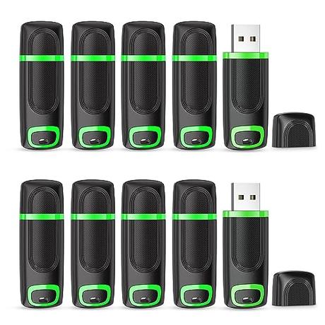 KEXIN 16GB Memoria USB 10 Pack, Pendrive 16 GB USB 2.0 Flash Drives USB de 16G para PC Windows TV Mac, 10 Unidades Pendrives