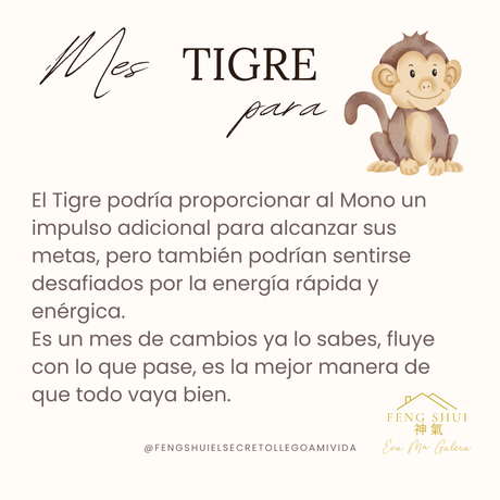 Horóscopo chino mes del Tigre para el Mono, Gallo, Perro y Cerdo