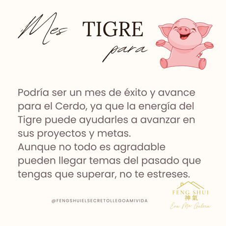 Horóscopo chino mes del Tigre para el Mono, Gallo, Perro y Cerdo