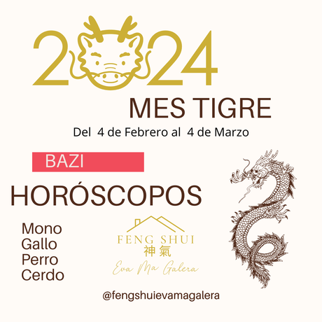 Horóscopo chino mes del Tigre para el Mono, Gallo, Perro y Cerdo
