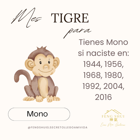 Horóscopo chino mes del Tigre para el Mono, Gallo, Perro y Cerdo