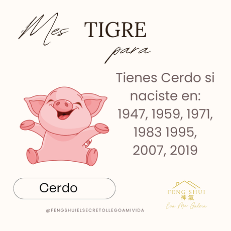 Horóscopo chino mes del Tigre para el Mono, Gallo, Perro y Cerdo