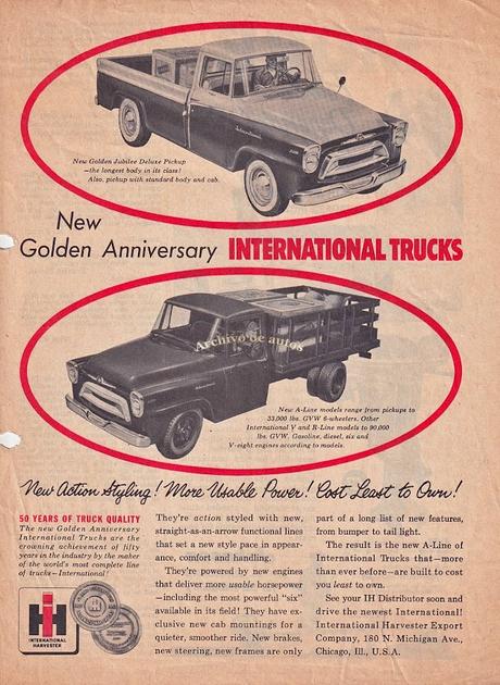 El cincuentenario de los camiones International Harvester en 1957