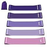 Bandas Elasticas Musculacion y Fitness [Set of 5], Skin-Friendly con Bolsa Almacenamiento para Piernas,Glúteos,Brazos,Yoga