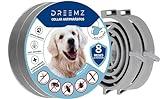 DREEMZ ® Collar Antiparasitario Perros-Collar Antipulgas-Collar contra pulgas, garrapatas y Mosquitos, 8 Meses protección-63cm Ajustable Todos tamaños-100% Natural-Impermeable-Repelente-2 unid Gris