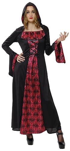 Rubies Disfraz Vampiresa Misteriosa para mujer, Vestido con capucha, Oficial Halloween, Carnaval, Fiestas y cosplay