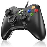 Mando para Xbox 360, Mando PC, USB Mando para Xbox 360/Xbox 360 Slim/PC Win7/8/10/XP Joystick Gamepad con Doble Vibración Wired Controlador