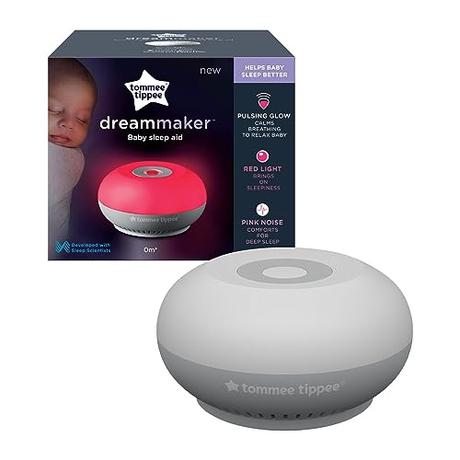 Tommee Tippee Dreammaker Duermebebés con ruido rosa, luz nocturna roja y sensor de llantos, probado científicamente