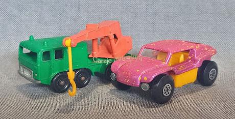 Grúa pesada Faun y Buggy playero de Matchbox de la pieza #30