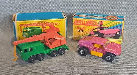 Grúa pesada Faun y Buggy playero de Matchbox de la pieza #30