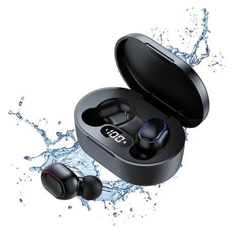 Auriculares Bluetooth inalámbricos estéreo 5.0 inalámbricos y Pantalla LCD, Auriculares Bluetooth inalámbricos en el oído Integrados HD Mic, IPX7 Impermeables, USB Carga rápida para iOS Android