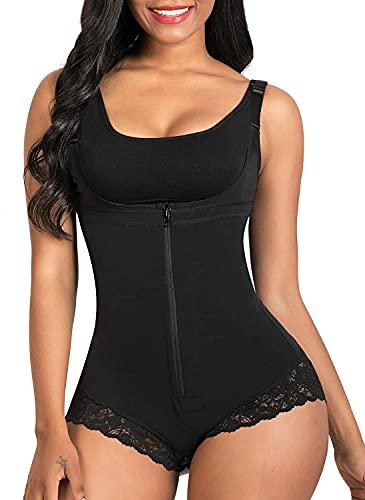 El Mejor 10 faja reductora de 2024: La Elección de los Especialistas SHAPERX Body Reductor Mujer Fajas Reductoras Colombianas Shapewear Moldeadora Body Shaper Control de Abdomen Bodysuit Posparto, UK-SZ7200-Black-M