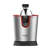 Solac Solution EX6190 - Exprimidor de palanca 600W, motor AC, 2 conos para todos los cítricos, cuerpo y filtro de acero inoxidable, depósito de 0,65L, desmontable, componentes aptos lavavajillas