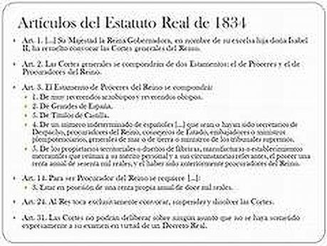 Estatuto Real de 1834 Estatuto Real de 1834