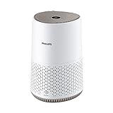 Philips Serie 600 Purificador de aire silencioso y de bajo consumo, Para alérgicos El filtro HEPA elimina el 99,97% de los contaminantes, Cubre hasta 44m2. Controlado por app, Blanco (AC0650/10)
