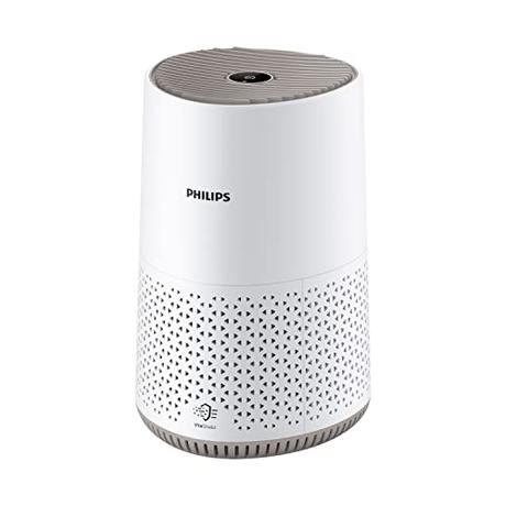 Philips Serie 600 Purificador de aire silencioso y de bajo consumo, Para alérgicos El filtro HEPA elimina el 99,97% de los contaminantes, Cubre hasta 44m2. Controlado por app, Blanco (AC0650/10)