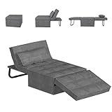 FLEXISPOT Sillón para Dormir Plegable con función de Cama, Sillón con función para Dormir, Sillón Cama Convertible, Sillón para Dormir Extensible, Capacidad de Carga hasta 300 kg, Gris