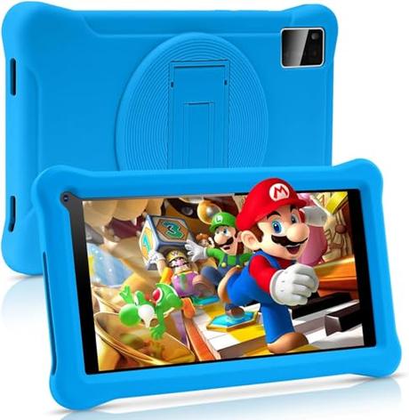 SUMTAB Tablet para niños 7 Pulgadas Android 11 Tablet, ROM 32GB (SD Extensible 128GB), Tableta Educativa, Google GMS,Control Parental, Pantalla IPS HD, 2.4GWi-Fi, Kid-Proof Funda Tablet (Azul)…