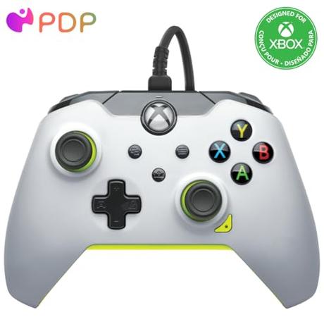 PDP Wired mando Electric White, Gamepad for Video Game, Gaming, Xbox One, Officially Licensed - Xbox Series X|S