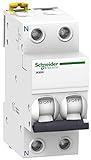 Schneider Electric A9K17616 IK60N Interruptor Automático Magneto Térmico, 1P+N, 16A, Curva C, 78.5mm x 36mm x 85mm, Blanco