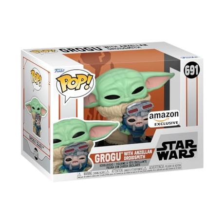 Funko Pop! The Mandalorian - Grogu w/Anzellan Droidsmith - Exclusivo Amazon - Figura de Vinilo Coleccionable - Idea de Regalo - Mercancía Oficial - Fans de la TV