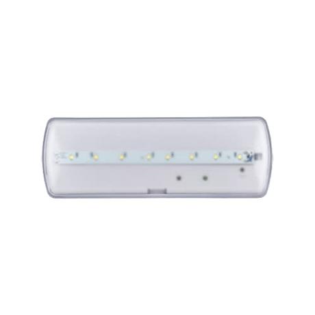 Popp® Luz de Emergencia LED de 4W 200 Lumenes con AUTOTEST. Permanente - No permanente. Luz Fría 6500K. Superficie. Resistente al Fuego (Superficie-200Lúmen, 1 UNIDAD)