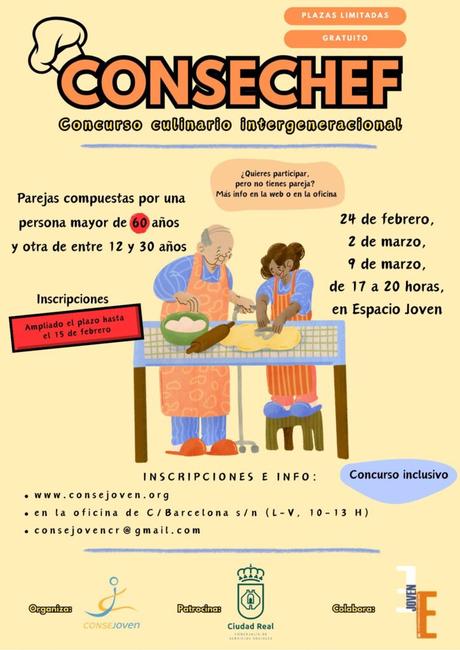 Llega a Ciudad Real ‘Consechef’, el primer concurso culinario intergeneracional