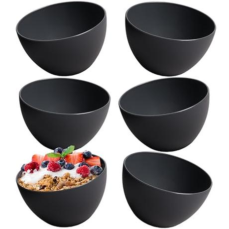 Hausfelder Bowl cuencos de cereales juego de 6 cuencos sopa de 750 ml cuencos de postre - juego de cuencos cocina de plástico