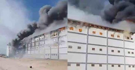 (video) Incendio consume granjas avícolas en el municipio de Vanegas