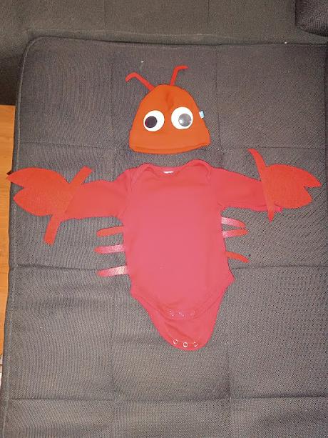 Disfraz de cangrejo para recién nacido