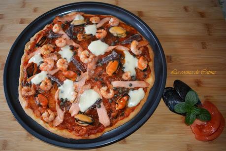 Pizza con frutos de mar Pizza con frutos de mar