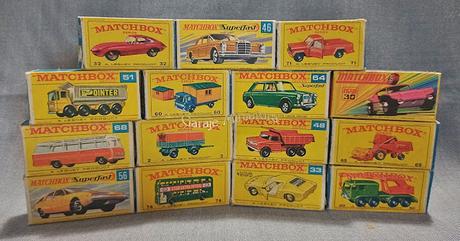 Las cajas de cartón originales de los Matchbox de mi infancia