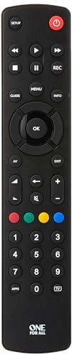 Televisor con control remoto universal One For All Contour TV - Control de TV/Smart TV - Garantizado para funcionar con todas las marcas del fabricante - URC1210